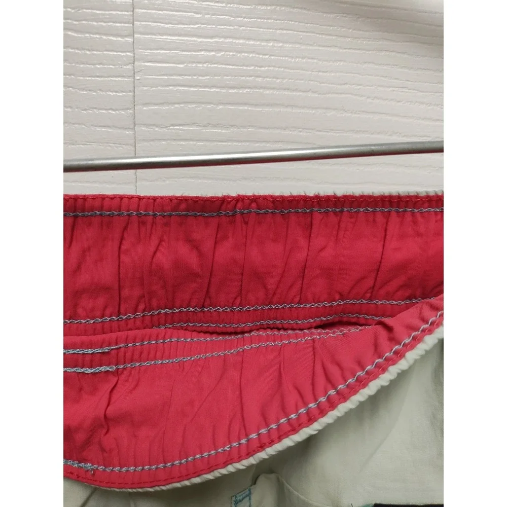 Nautica Swimwear Sea Green/Coral/Navy Blue/ White Large Shorts